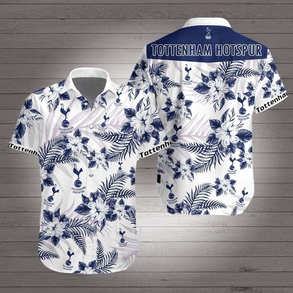 Tottenham Hotspur Hawaiian Shirt Summer Button Up For Men Beach Wear Short Sleeve Hawaiian Ha59012