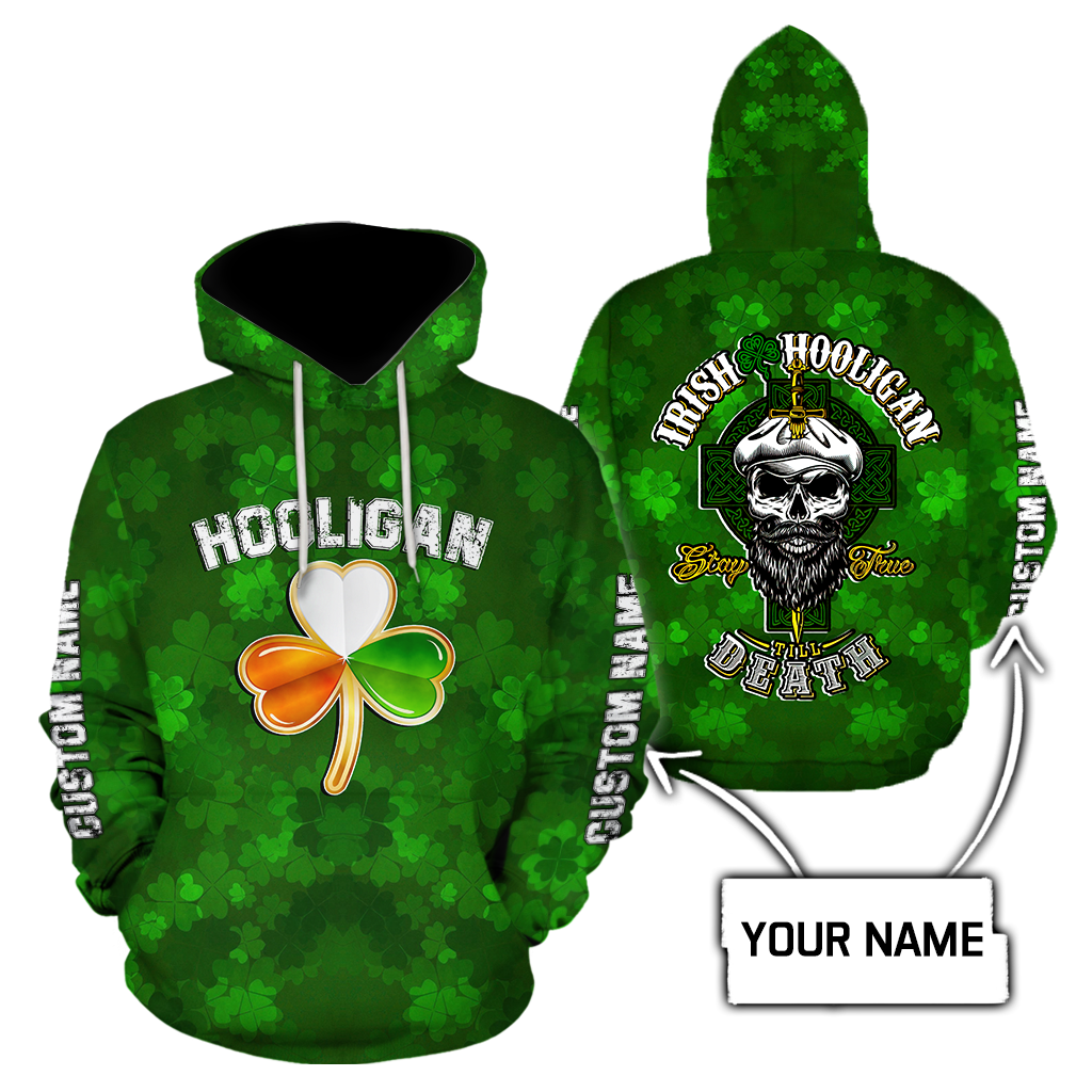 3D All Over Printed  Irish   St Patrick Day Unisex Shirts Custom Name XT