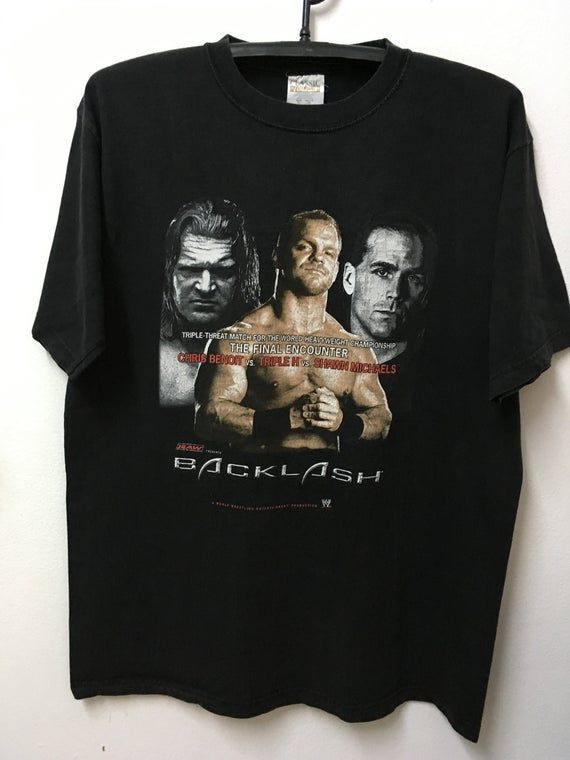 Vintage Wwe Wwf Raw Backlash Triple H Shawn Michaels Shirt 22 5 Shirt