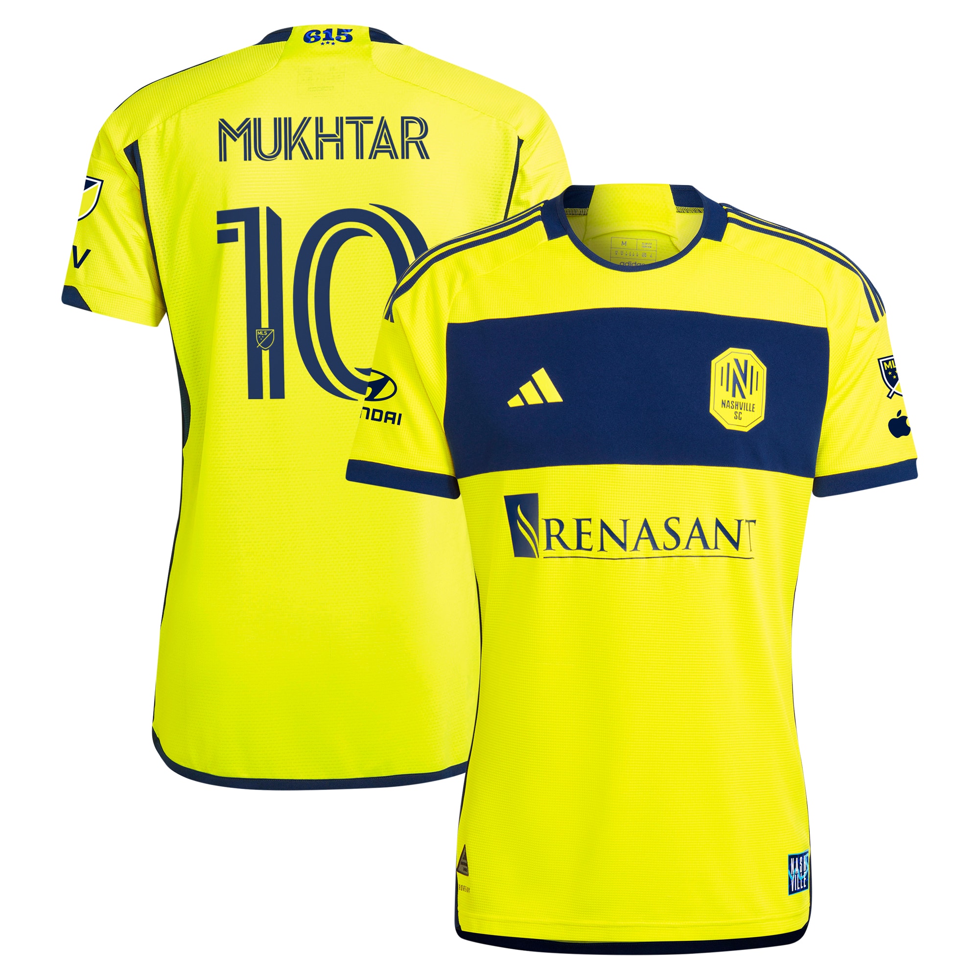 Hany Mukhtar Nashville SC 2024 The 615 Kit Authentic Player Jersey – Yellow