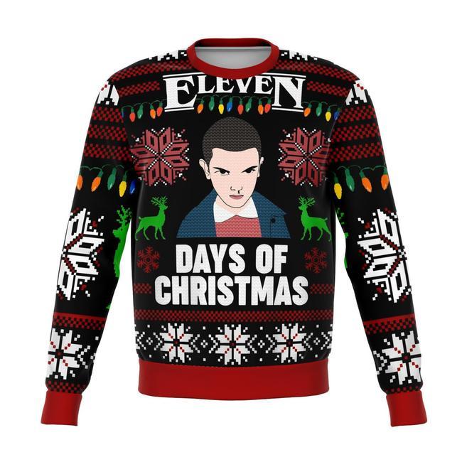 STRANGER THINGS ELEVEN DAYS OF XMAS PREMIUM UGLY CHRISTMAS SWEATER – AMAZING GIFT IDEA – THANKSGIVING GIFT