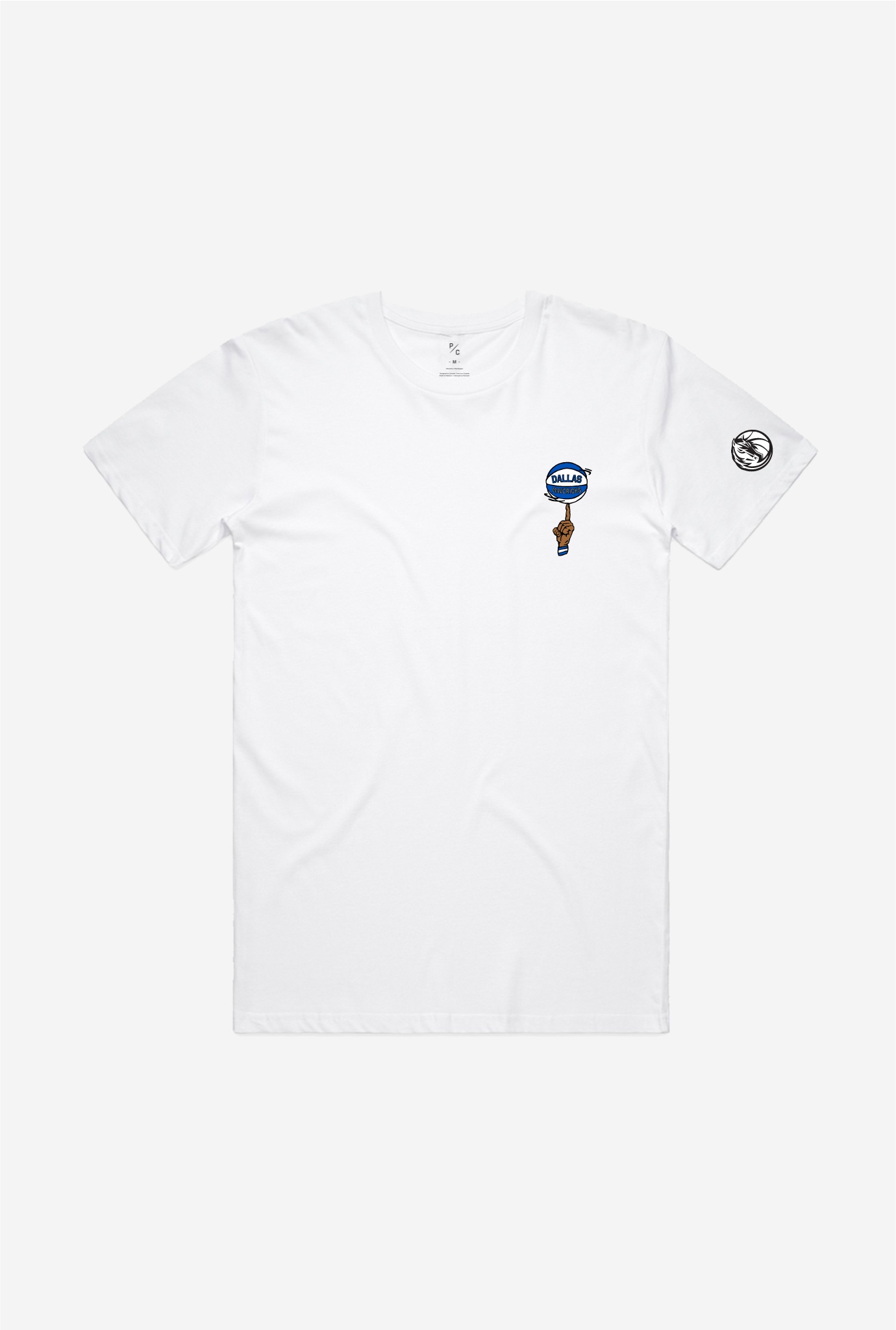 Dallas Mavericks Spinning Ball T-Shirt – White