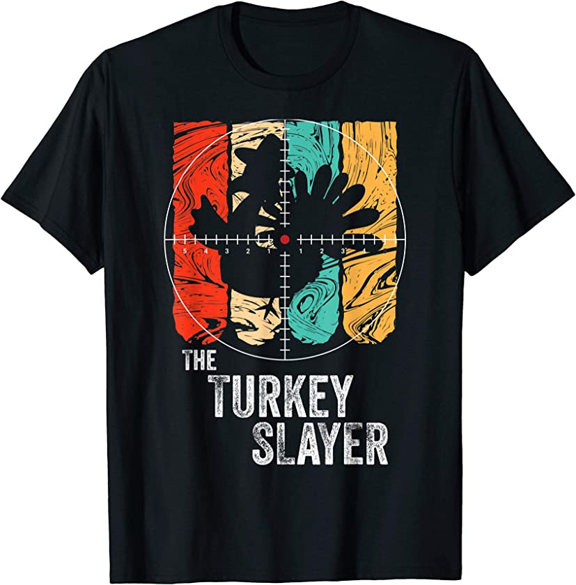 Vintage Sunset Retro Style Turkey Hunting Turkey Slayer T-Shirt