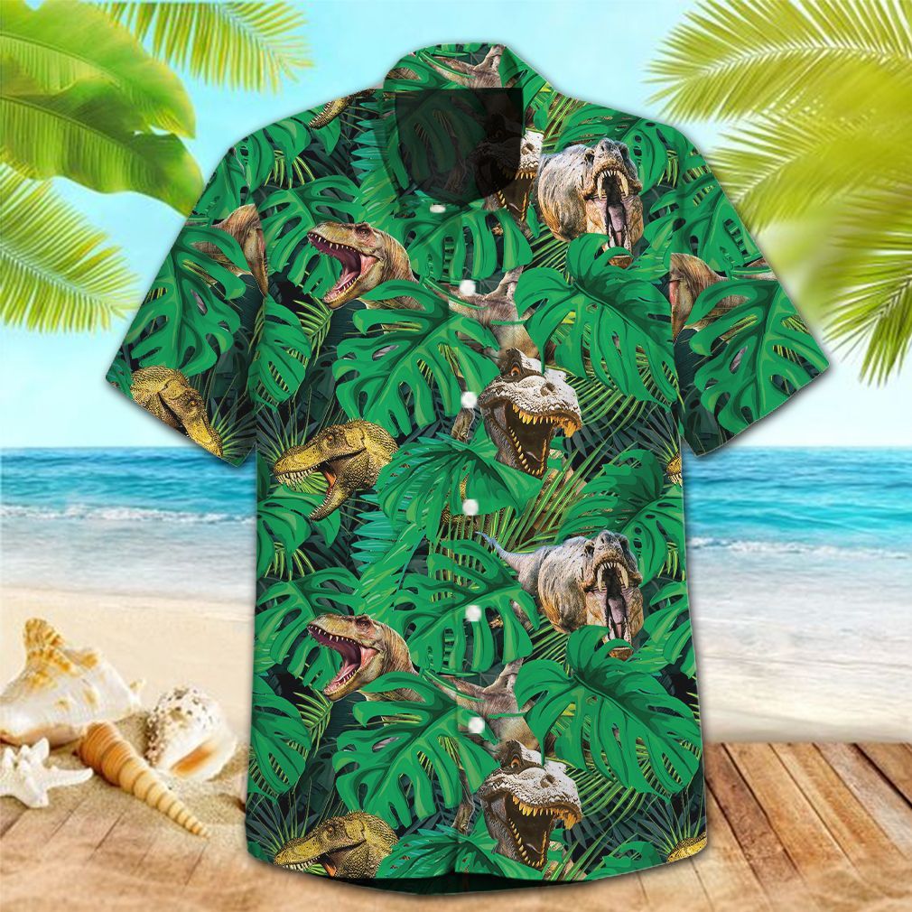 Trex Dinosaur Green Amazing Design Hawaiian Shirt Dhc18063648