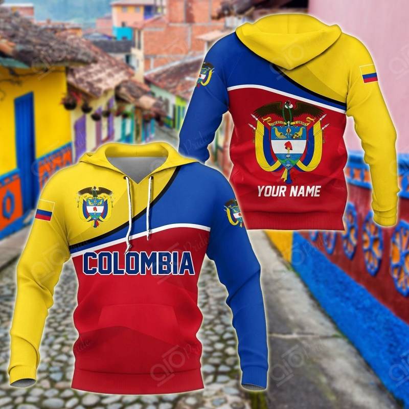 Colombia Coat Of Arms – Custom Personalized All Over Print Hoodies