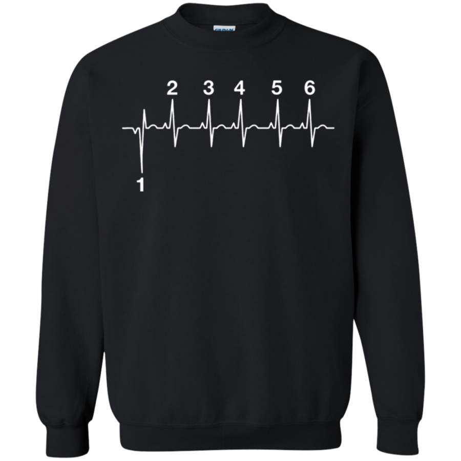 AGR Biker’s Heartbeat Pulse 1 Down 5 Up Sweatshirt