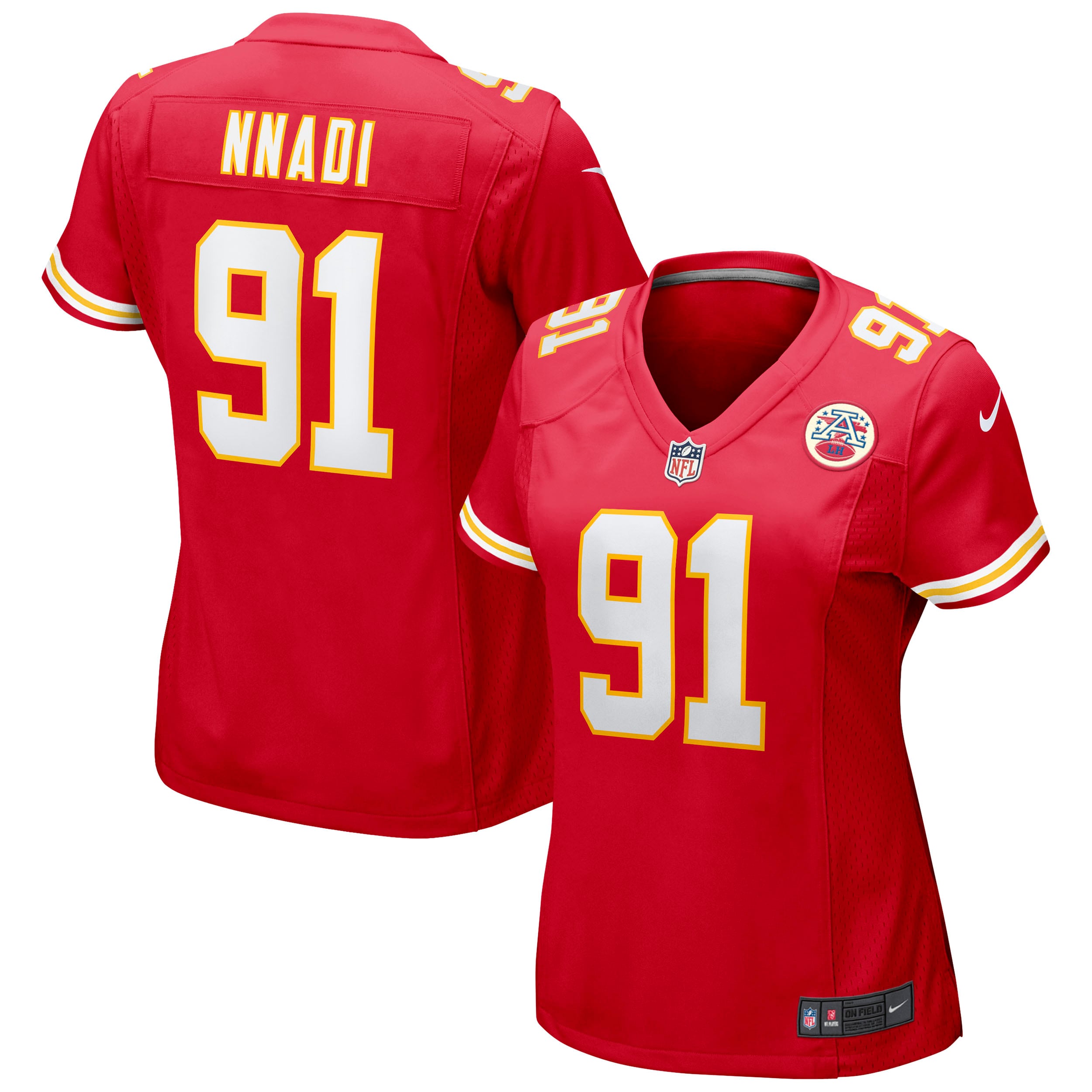 Derrick Nnadi Kansas City Chiefs Women's Game Jersey – Red