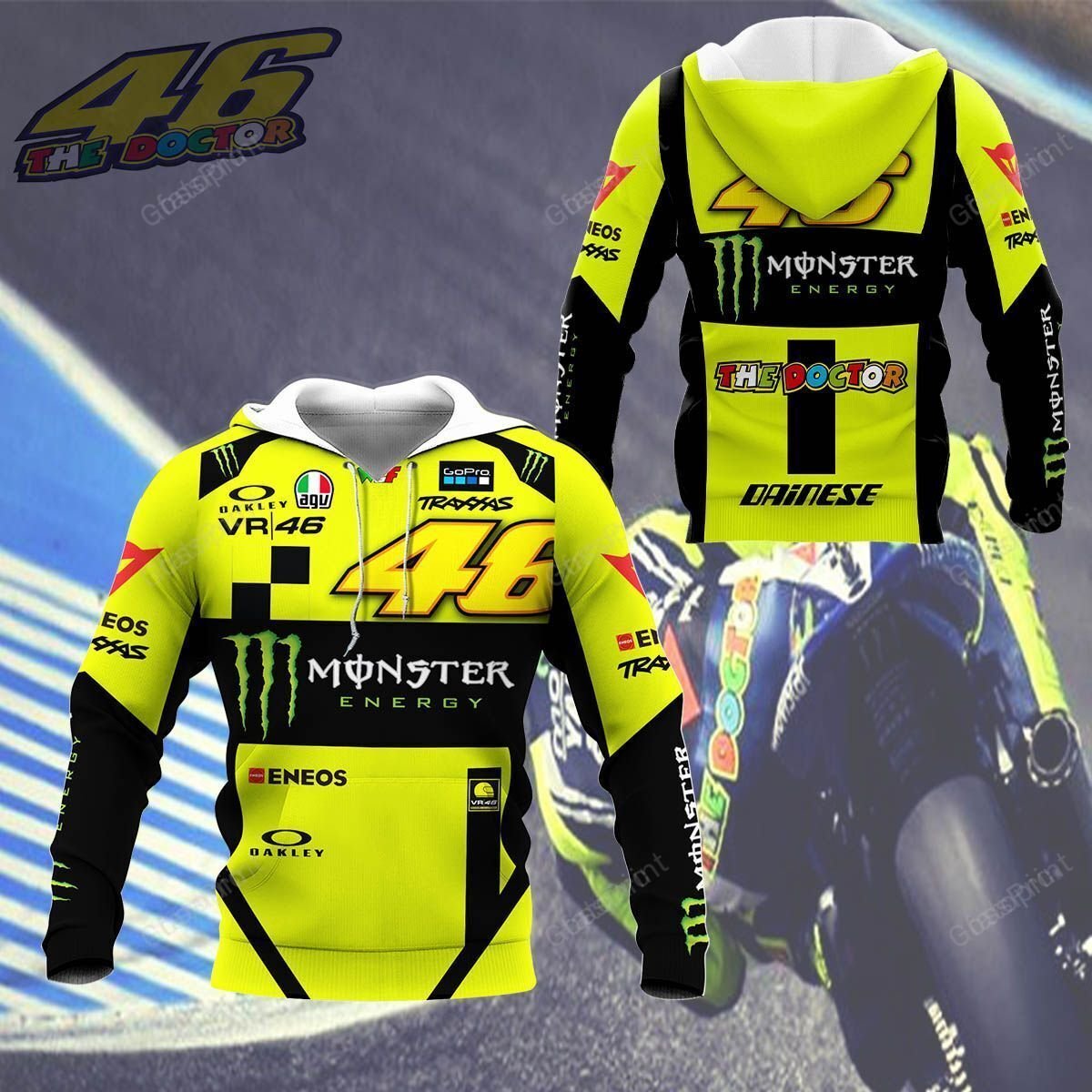 3D ALL OVER VR46 YZ SHIRTS VER 7