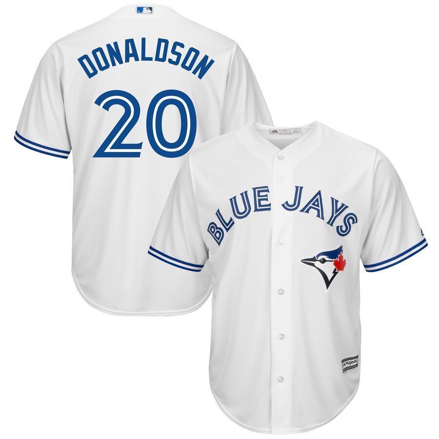 Josh Donaldson Toronto Blue Jays Majestic Cool Base Player Jersey White 2019