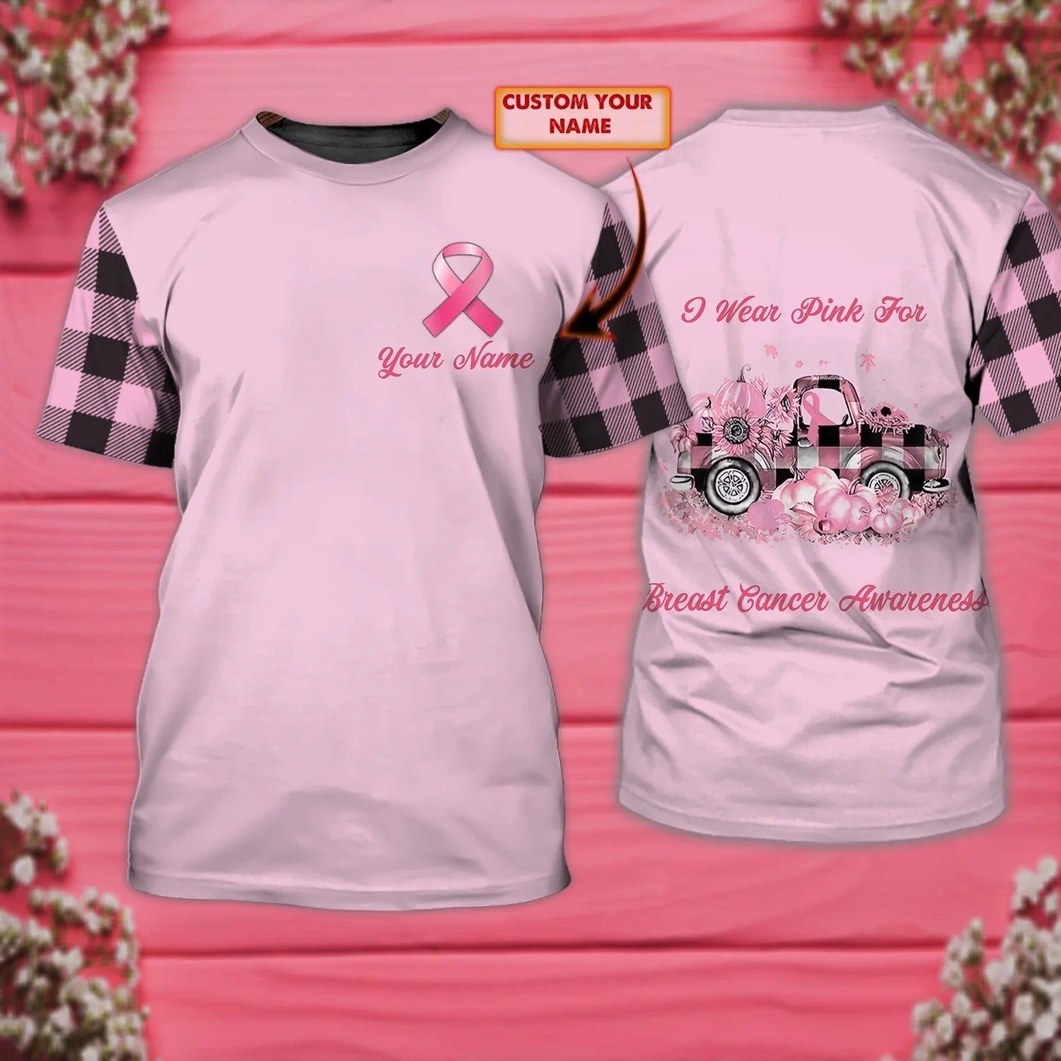 Customized 3D All Over Printed Breast Cancer Awareness Shirt, Gift For Someone Diagnosed With Breast Cancer