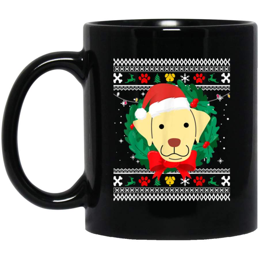 Yellow Labrador Retriever Ugly Christmas Sweater  11 oz 15 oz Mug Labrador Funny Mug