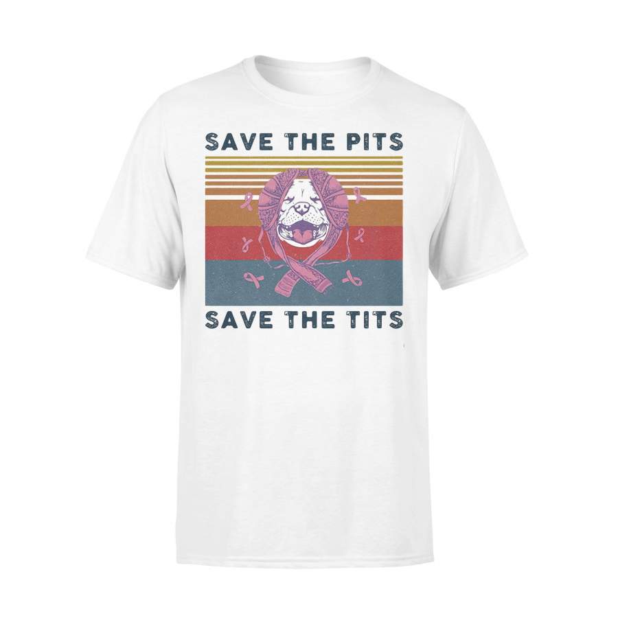 Save The Pits Save The Tits Breast Cancer Vintage Retro T-shirt
