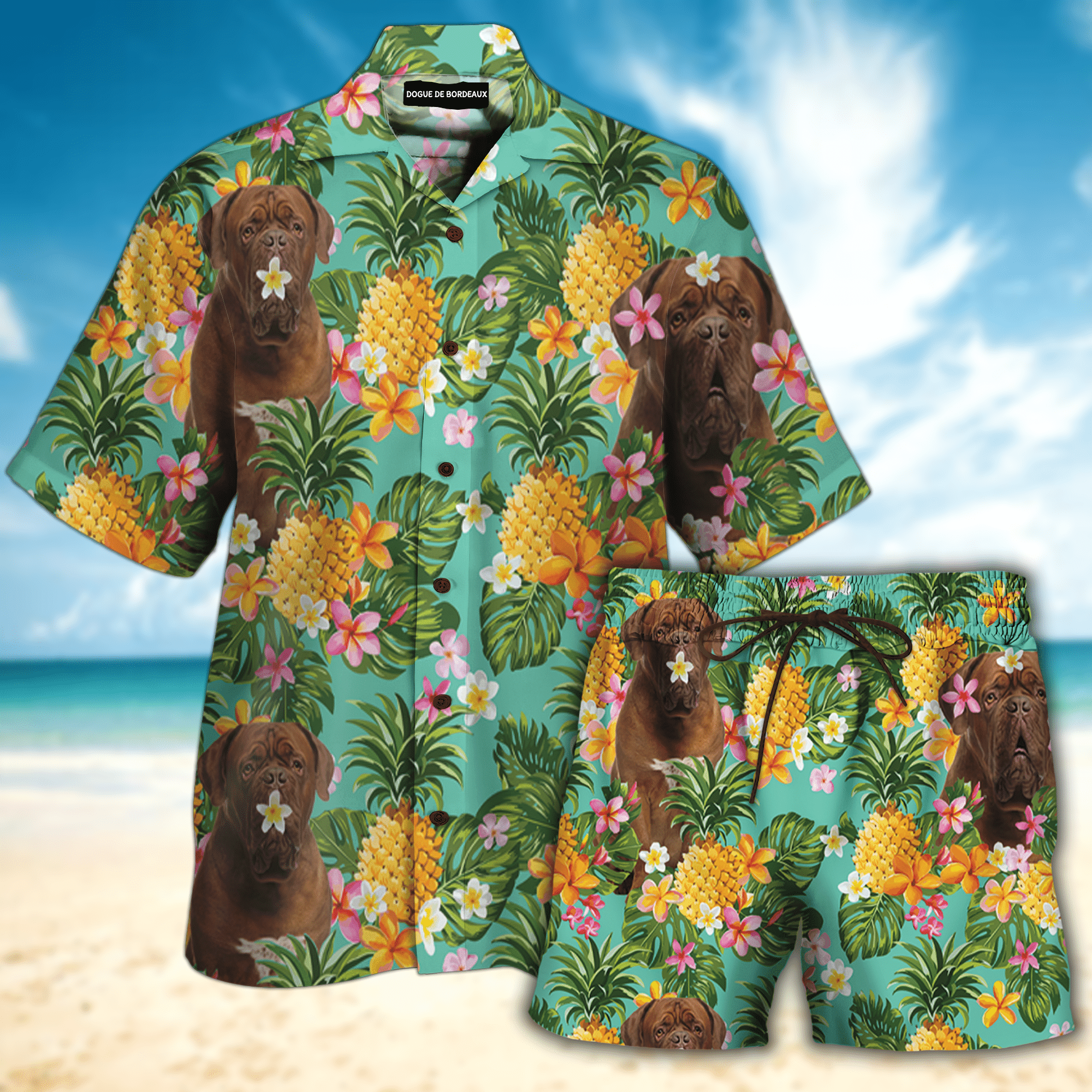 Dogue De Bordeaux All Over Printed Hawaii Shirt And Short Ha26870