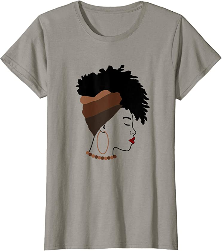 African American woman girl silhouette Melanin Scarf T-Shirt