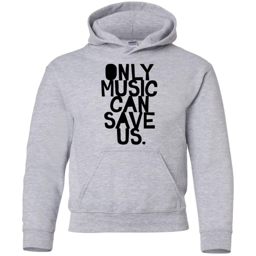 AGR ONLY MUSIC CAN SAVE US Youth Pullover Hoodie