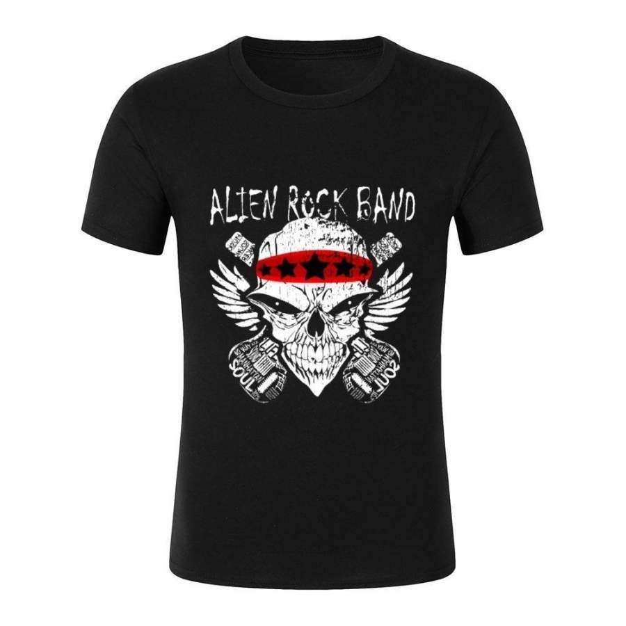 Alien Rock Band men’S T-Shirt Funny funny T Shirt tops & T-Shirts t Shirts Fashion Design t Shirt Years t Shirt Underwear Cotton print