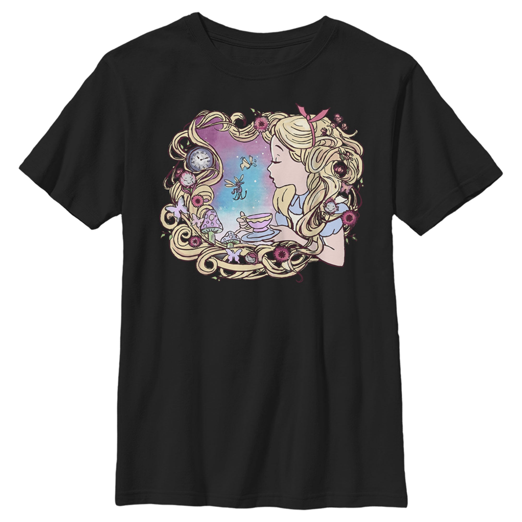 Boy’S Alice In Wonderland Artistic Alice Long Hair Tea Party T-Shirt