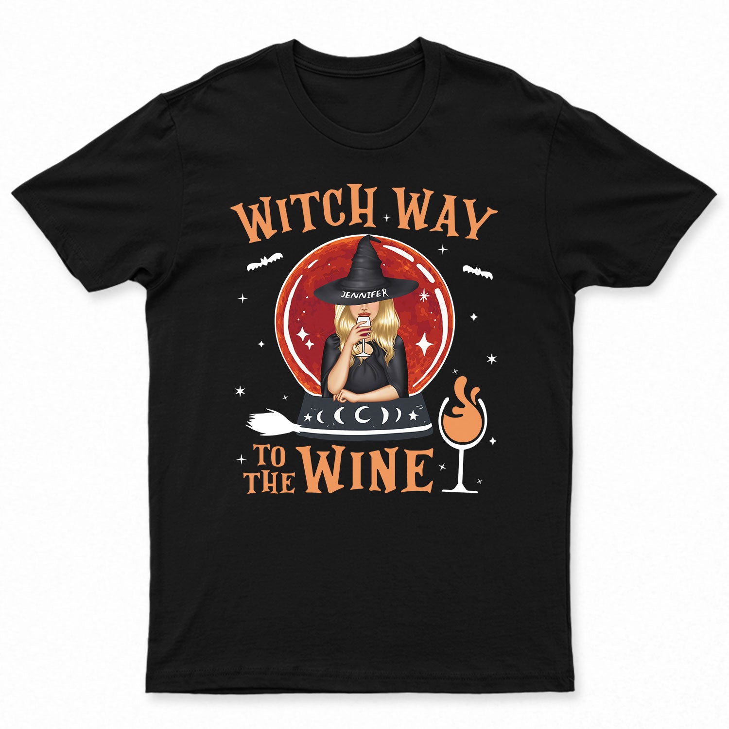 Witch Way To The Wine – Gift For Yourself, Gift For Women – Personalized T Shirt