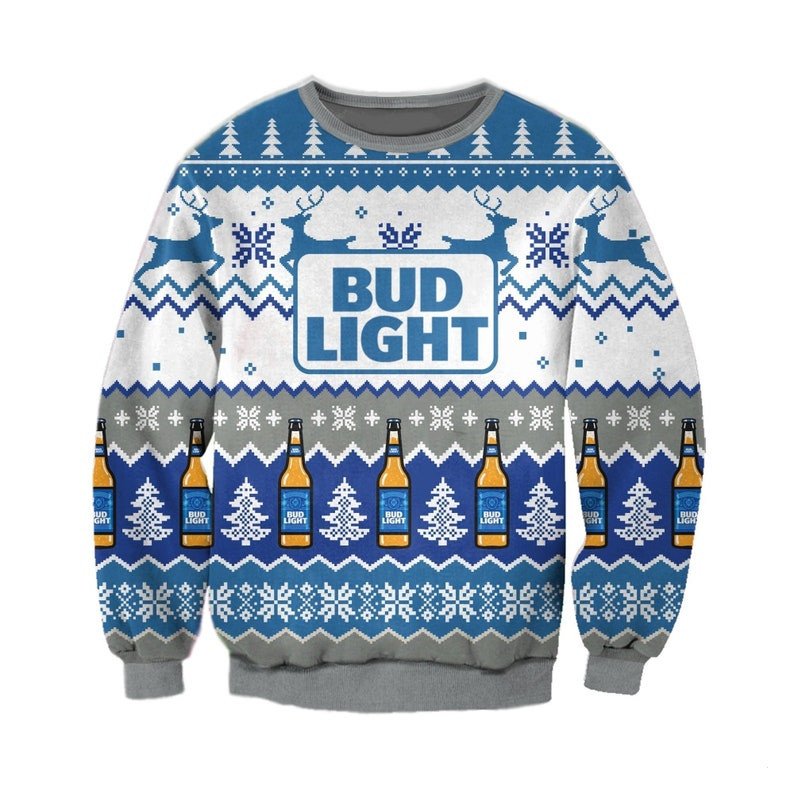 Bud Light Beer Lovers Ugly Christmas Sweater 2021