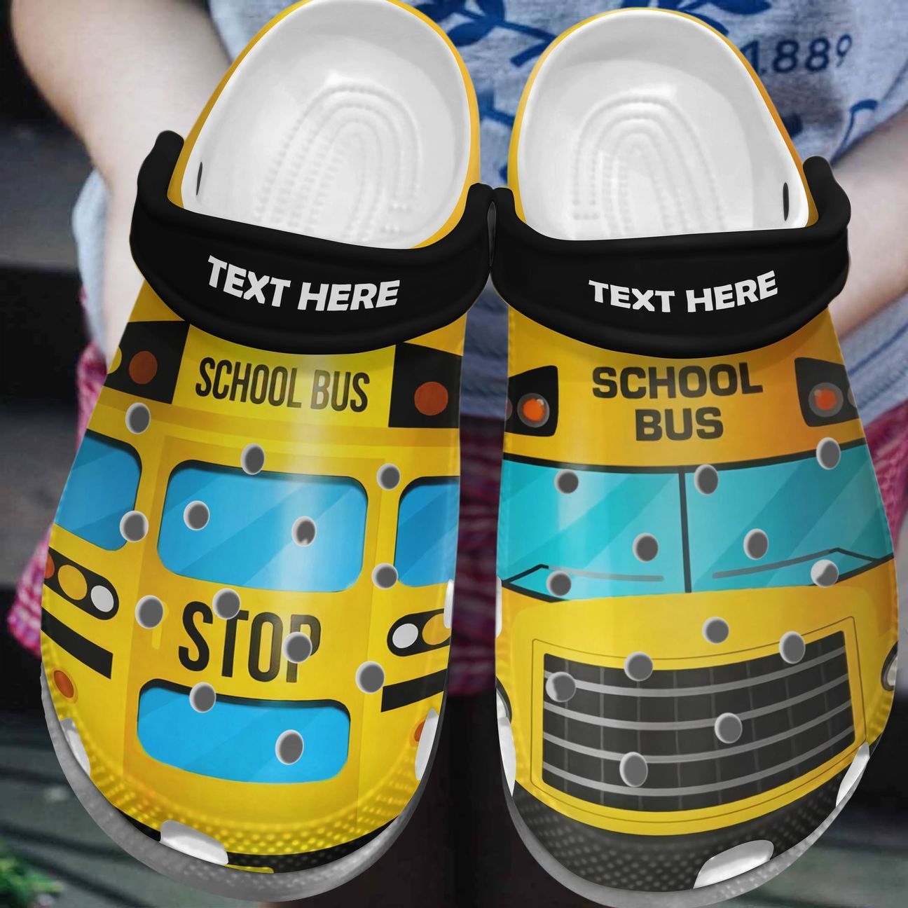 Bus Driver Personalize Clog, Custom Name, Text, Fashion Style For Women, Men, Kid, Print 3D Great School Bus Driver