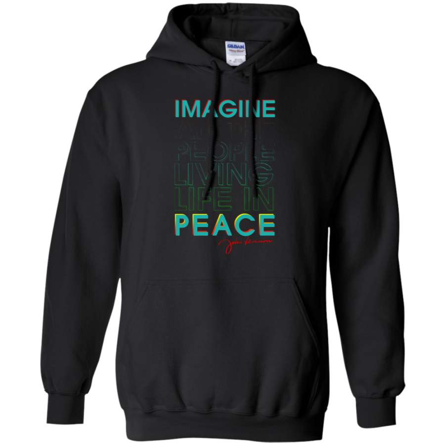 AGR John Lennon Imagine All The People Living Life In Peace Hoodie