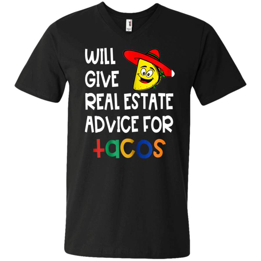 AGR Will Give Real Estate Advice for Tacos Unisex V-neck