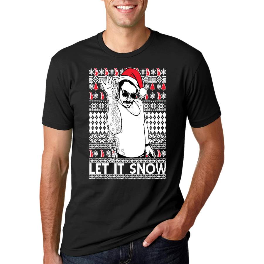 Salt Bae Let It Snow Christmas Men’s Graphic T-Shirt