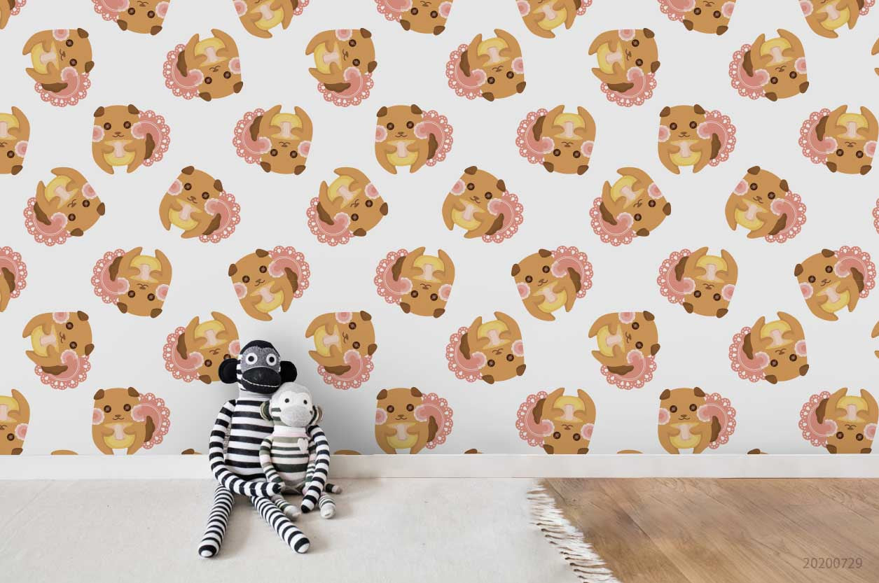 3D Cartoon Cute Animal Wall Mural Wallpaper Lxl 673