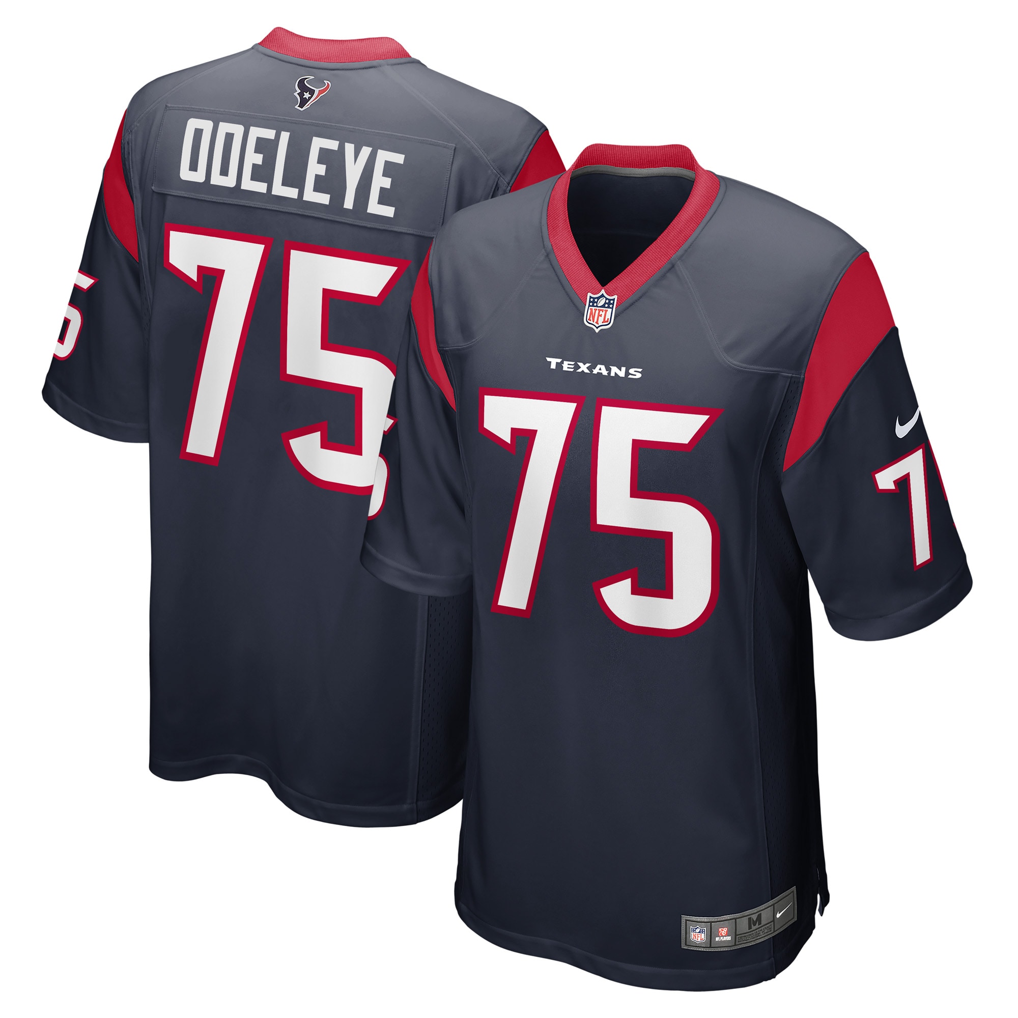 Men’s Houston Texans Adedayo Odeleye Navy Game Player Jersey