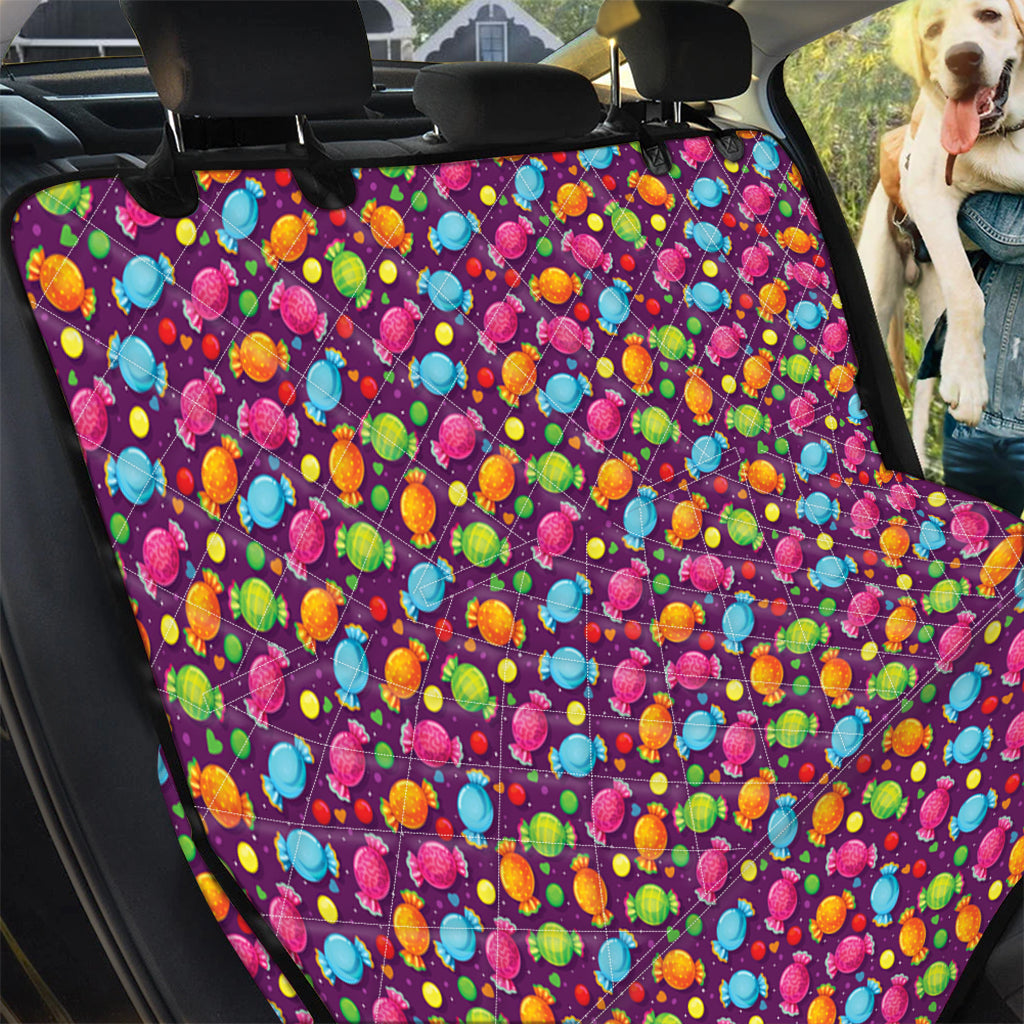 Sweet Candy Pattern Print Pet Car Back Seat Cover