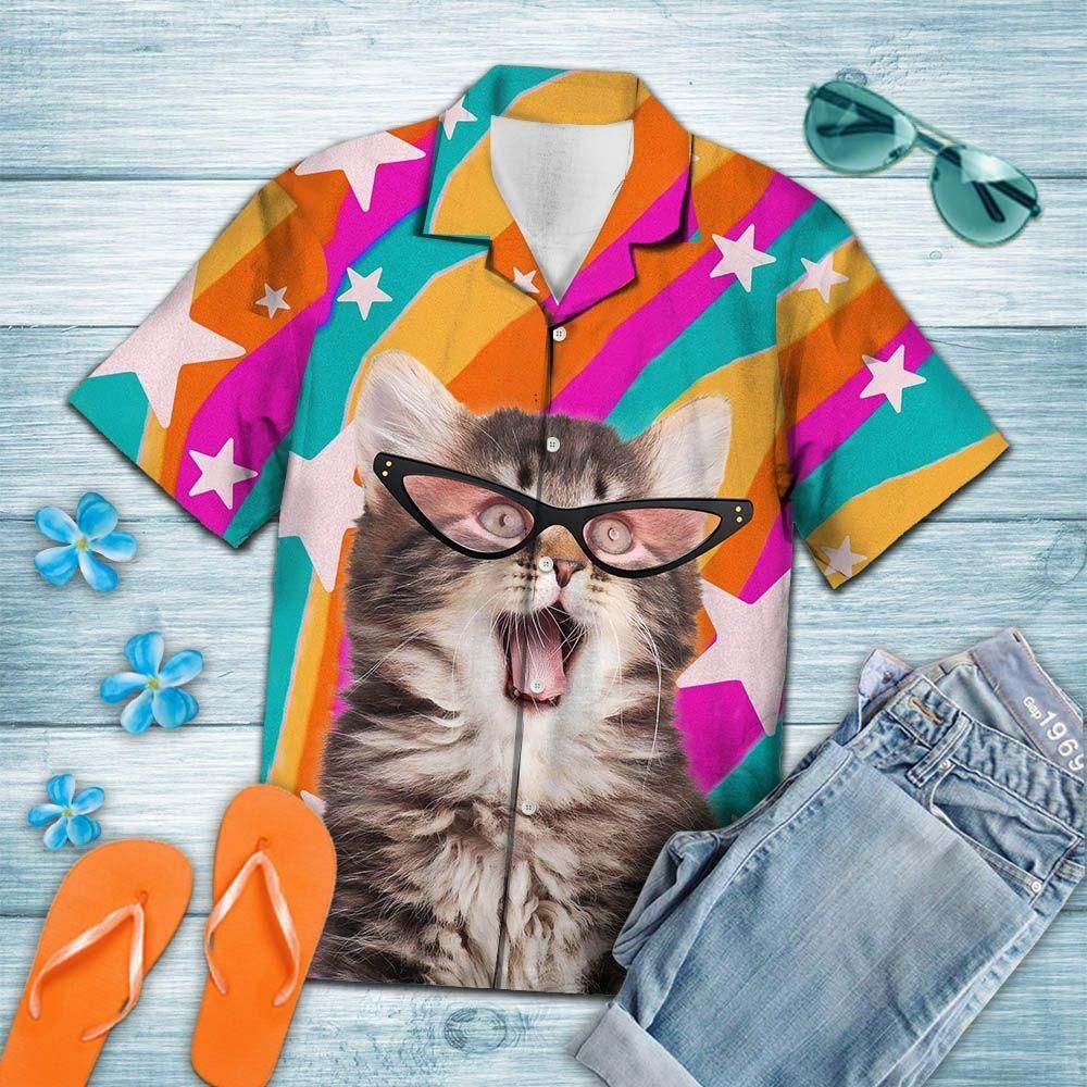 Aloha Shirt Cat Smile To The World T1707 – Hawaiian Shirt