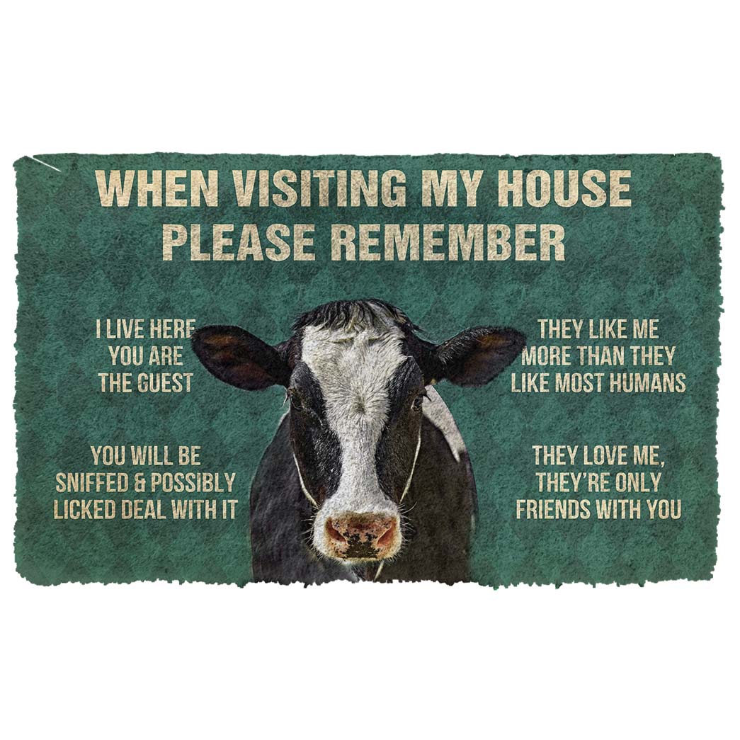 Gearhumans  Gearhuman 3D Please Remember Calfs House Rule Custom Doormat