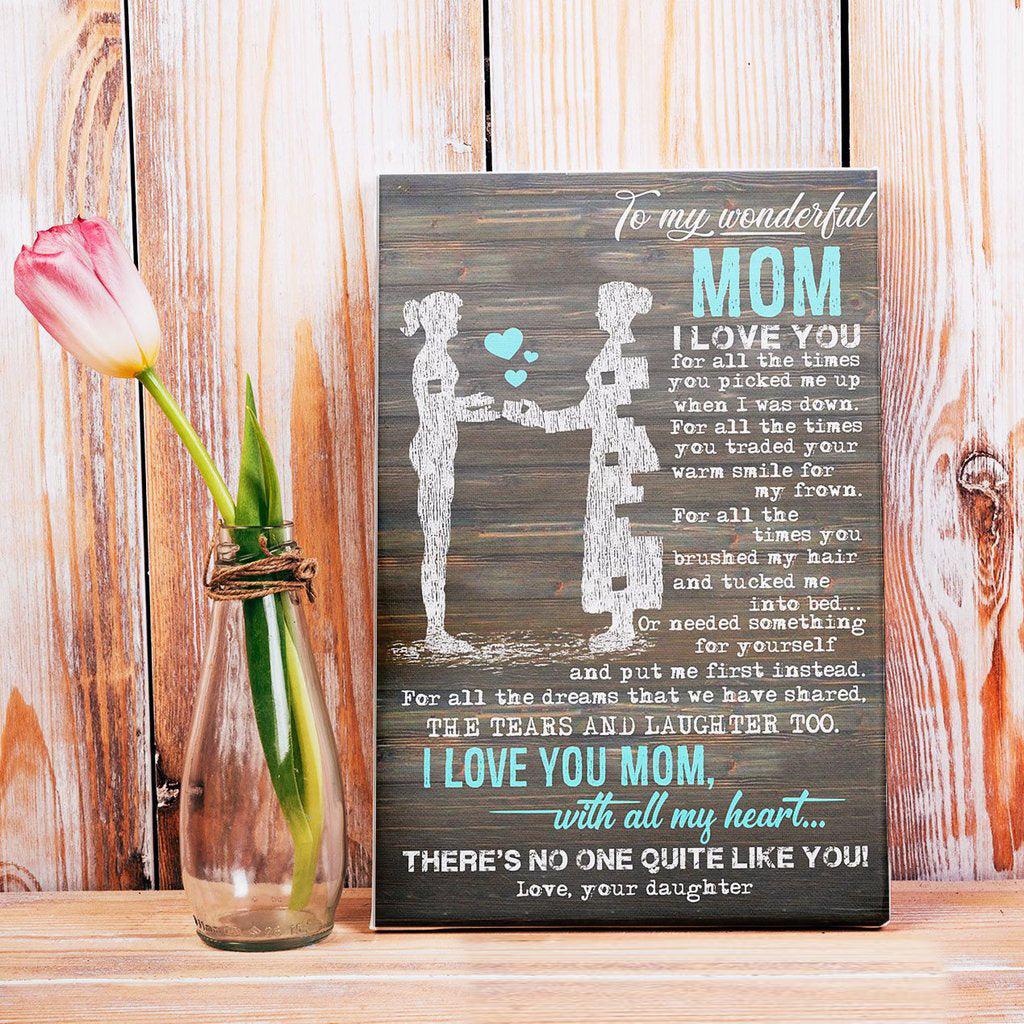 To My Mom From Daughter Premium Wall Art Canvas – Mother’S Day Gifts