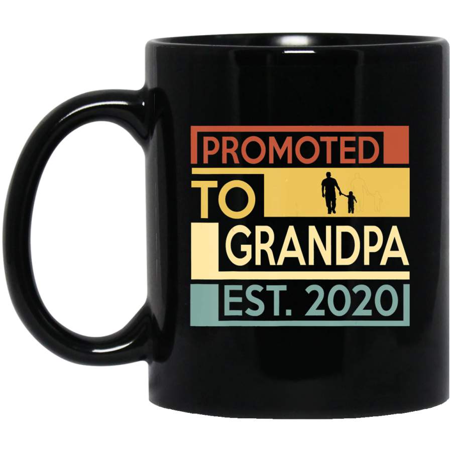 Vintage Promoted To Grandpa Est 2020 – New Grandpa Gift Coffee Mug