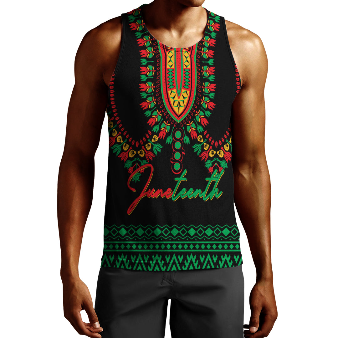 Juneteenth Dashiki Personalised Men Tank Top Freedom United – Pan – African Flag Lt7