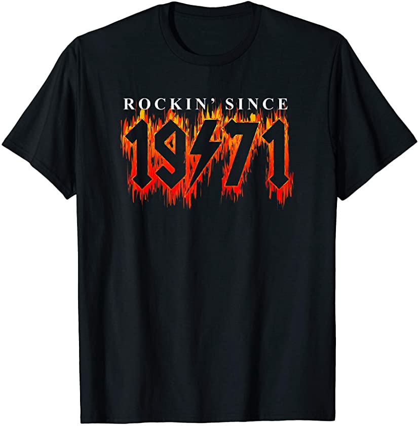 50th Birthday Gift Shirt – Vintage 1971 Rockin’ Since 1971 T-Shirt