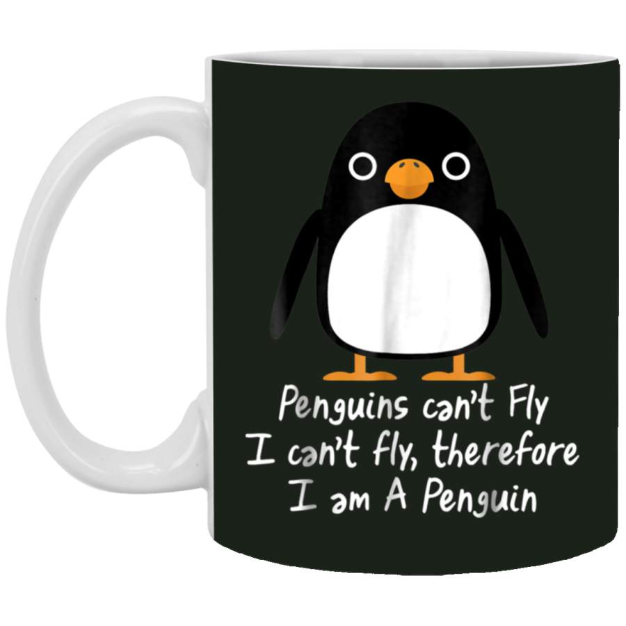 Funny Penguin Shirt Cool I can’t fly animal love gift Mug