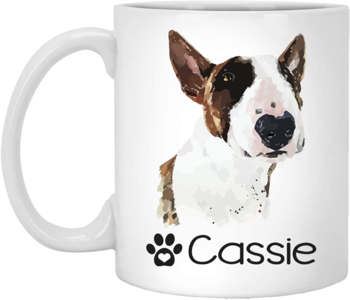 Personalized Bull Terrier Dog Mug – Pet Owner Gifts For Women – Gifts For Dog Lover – Bull Terrier Mom Dad Mugs – Dog Cups 11Oz