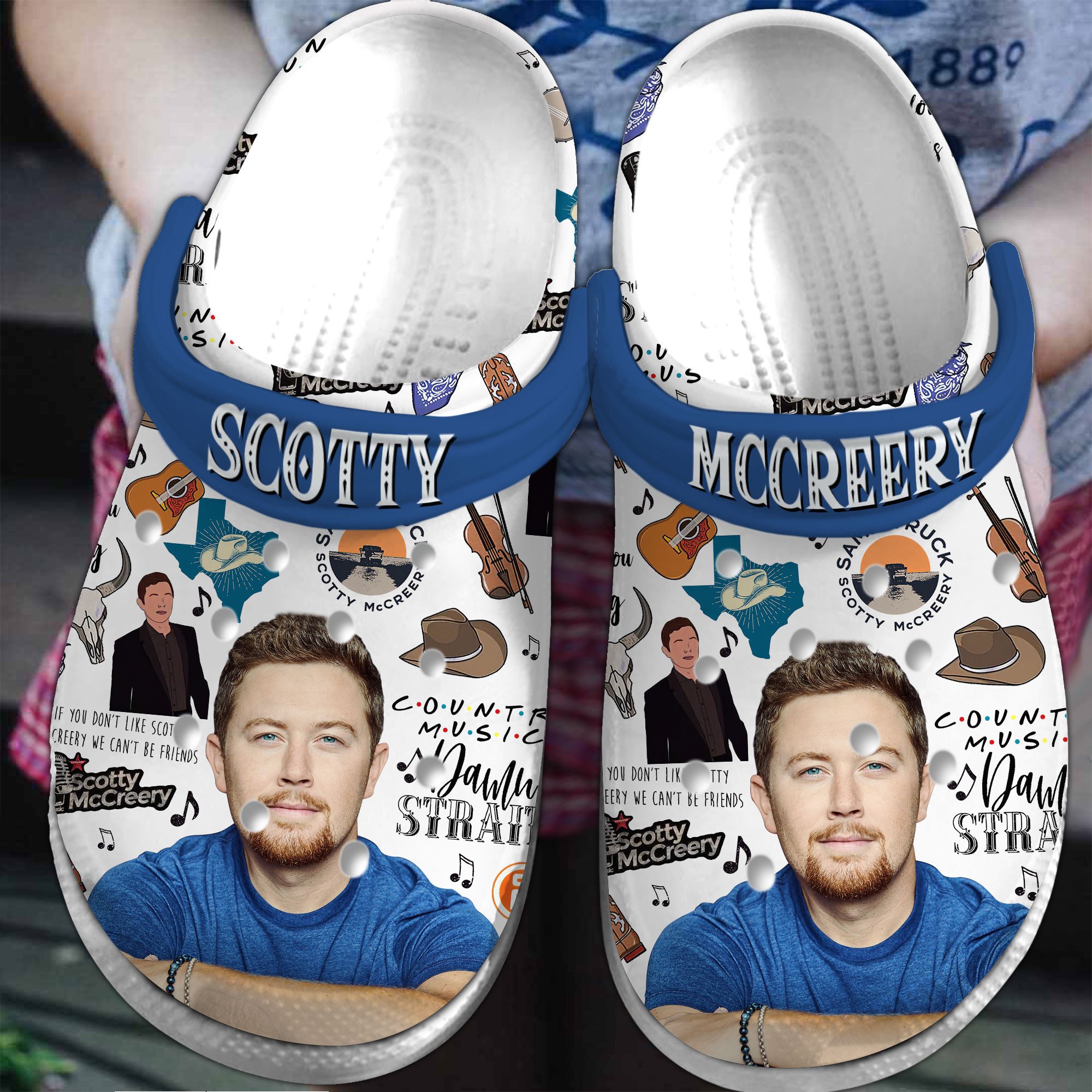 Scotty McCreery Music Crocs Crocband Clogs Shoes Comfortable For Men Women and Kids