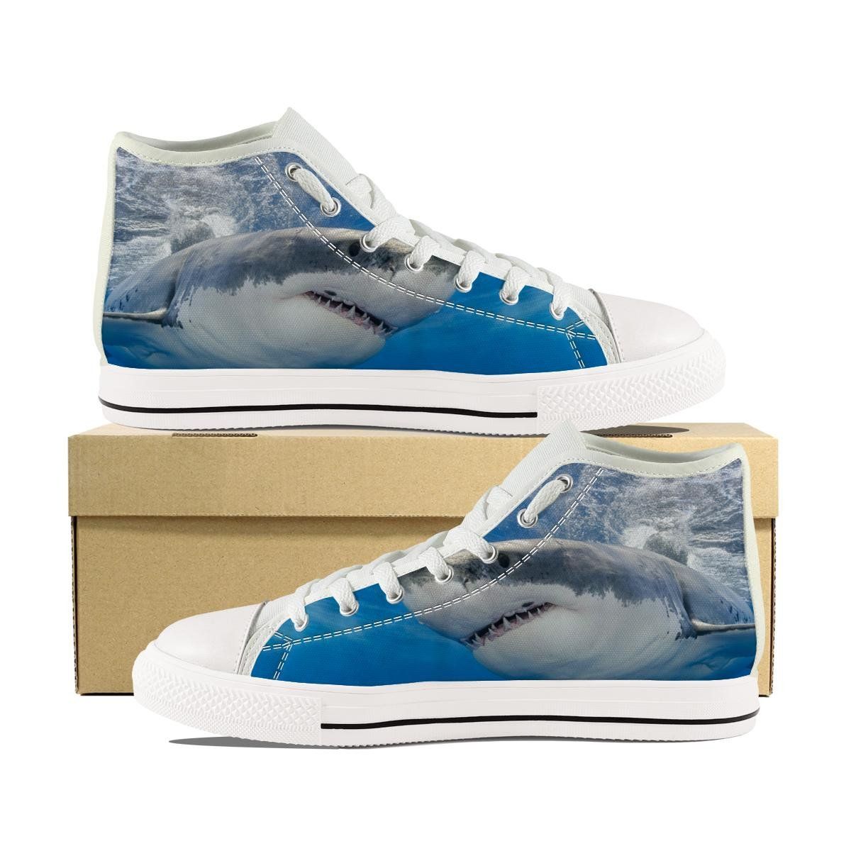 Shark Canvas High Top Shoes