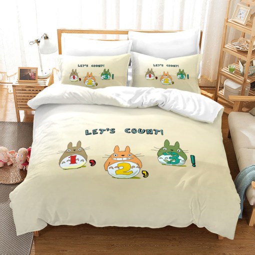 Tonari No Totoro 27 Duvet Cover Pillowcase Home Decor 3D Bedding Set 8477