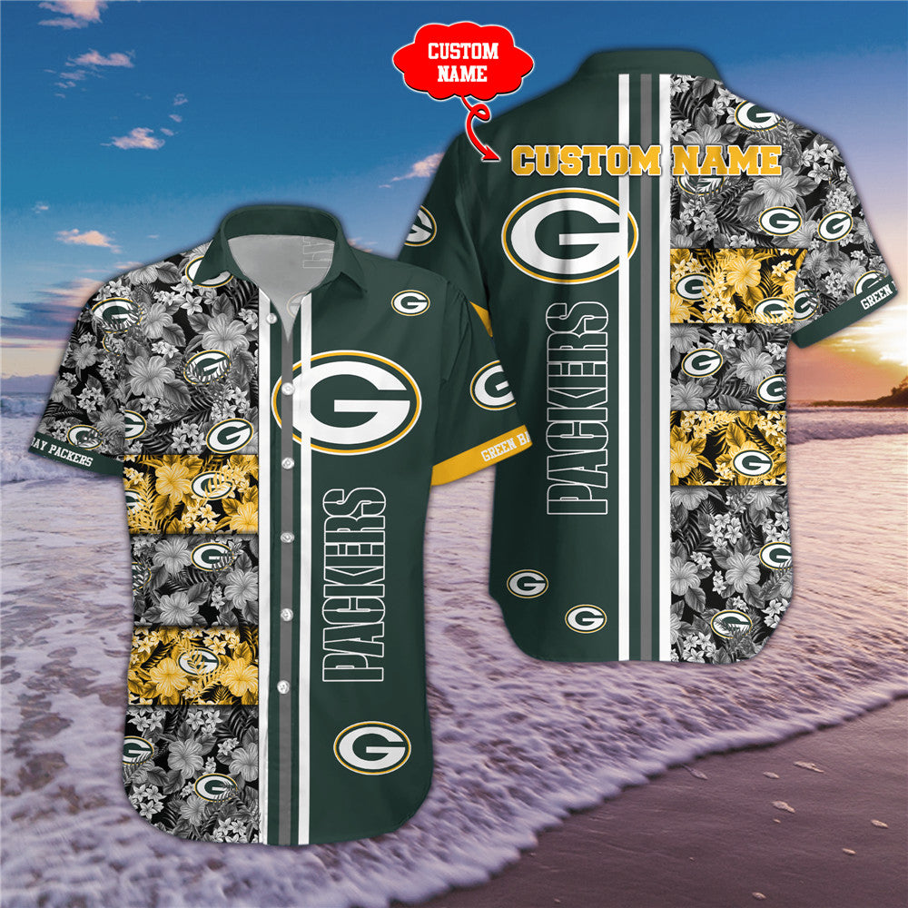 Green Bay Packers Hawaiian Shirt Custom Name