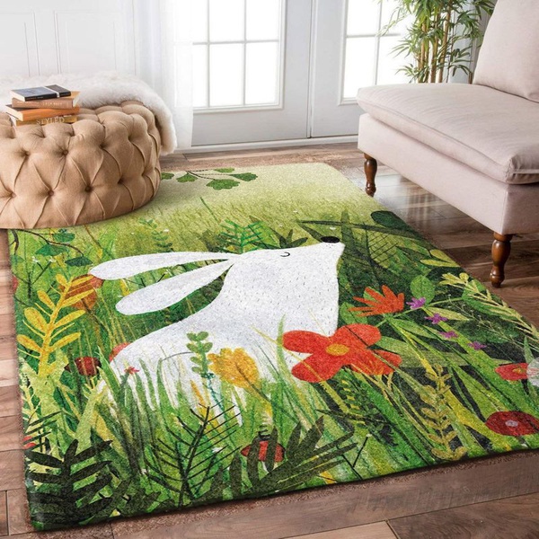 Rabbit 1 Area Rug Living Room Rug Home Decor Floor Decor VH3