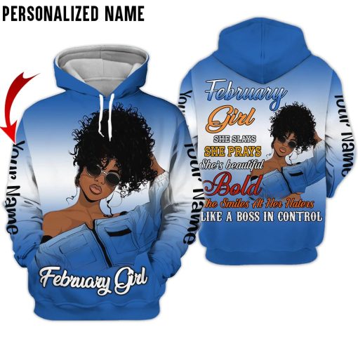 Personalized Black February  Girll 3D All Over Printed