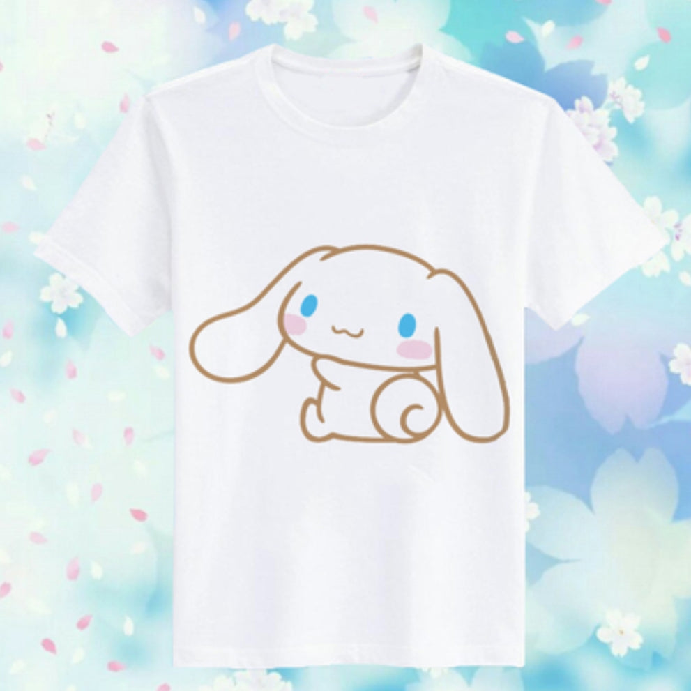 Cotton Cute T Shirts Dog Anime Tea Party For Girlfriends