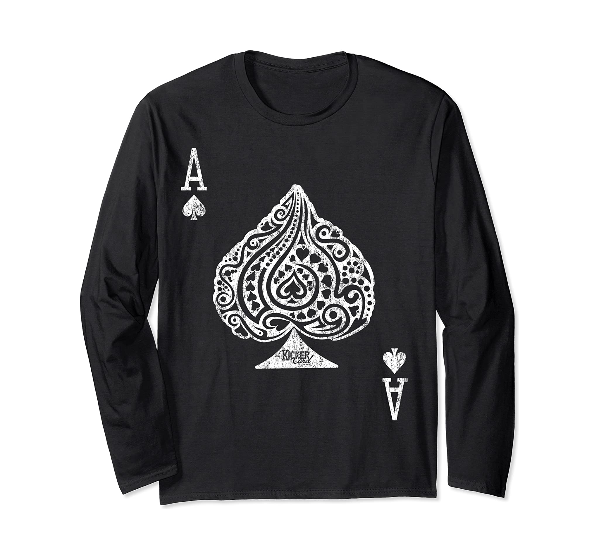 Ace of Spades Texas Hold’em Poker Playing Card Long Sleeve