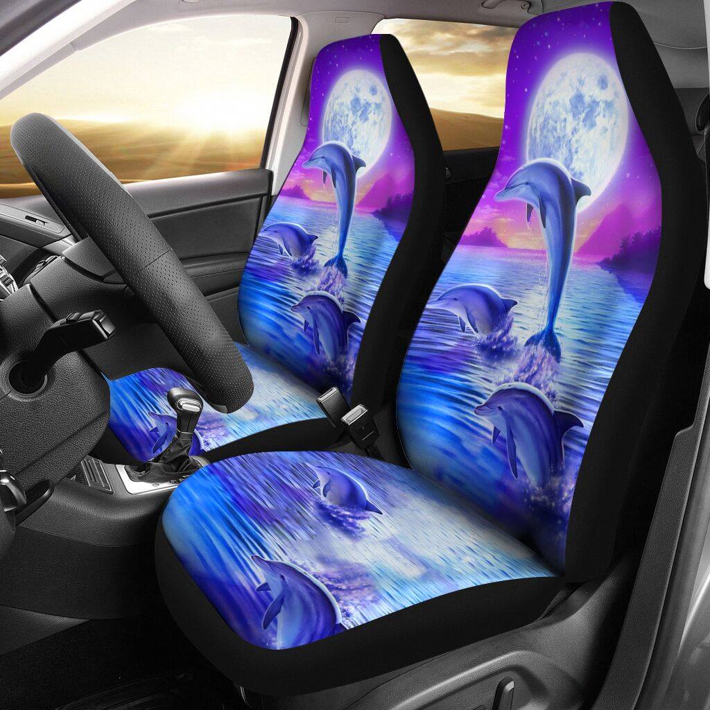 Dolphin Ocean In The Moon – Car Seat Covers