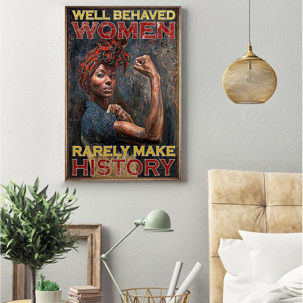 Modern African Best Canvas Prints Attractive Black Poster Art Prints Black Woman African Men Bedroom Beautiful Wall Art Home Decor