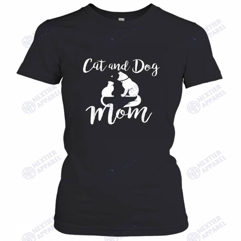 Pets Animals Cats and Dogs Cat Mom AF Dog Dad Puppy Women’s T-Shirt