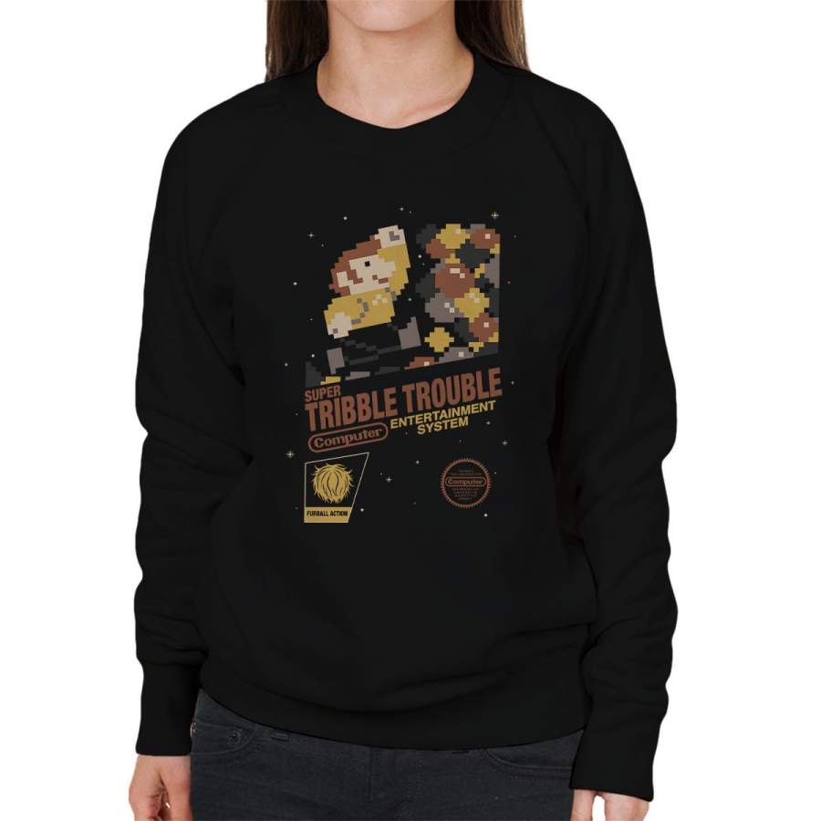 Super Tribble Trouble Star Trek Mario Women’s Sweatshirt